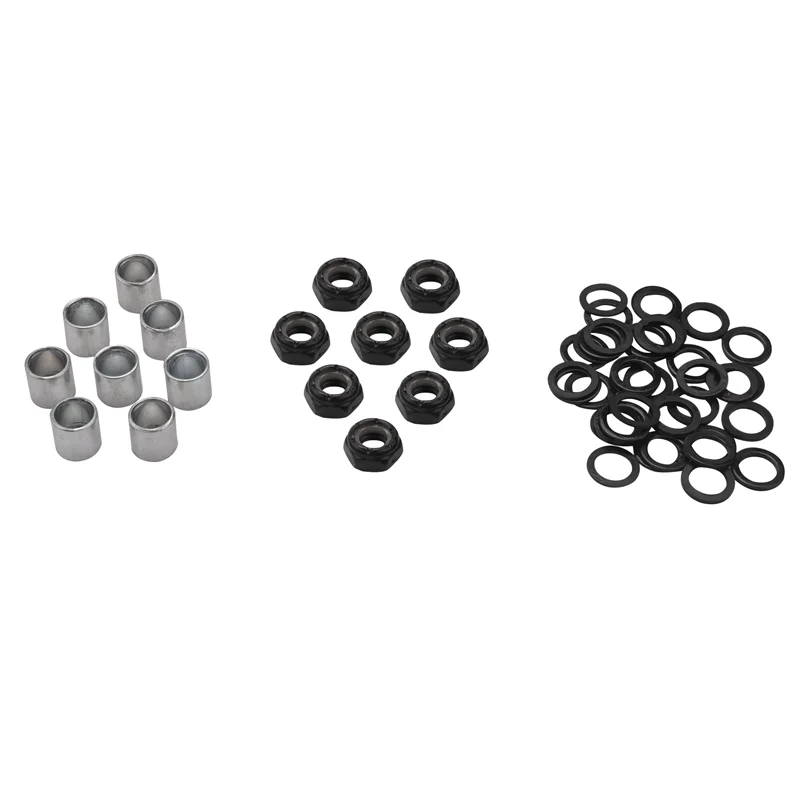 56 Pieces Skateboard Truck Hardware Kit Includes Spacers, Axle Nuts and Speed Rings for Skateboard and Longboard
56 Pieces Skateboard Truck Hardware Kit Includes Spacers, Axle Nuts and Speed Rings for Skateboard and Longboard