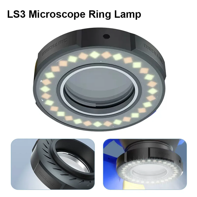 MECHANIC LS3 Tri-Color Working Lamp for Microscope 7W Multi-level Brightness Adjustable Eye Protection LED Light Source
MECHANIC LS3 Tri-Color Working Lamp for Microscope 7W Multi-level Brightness Adjustable Eye Protection LED Light Source
