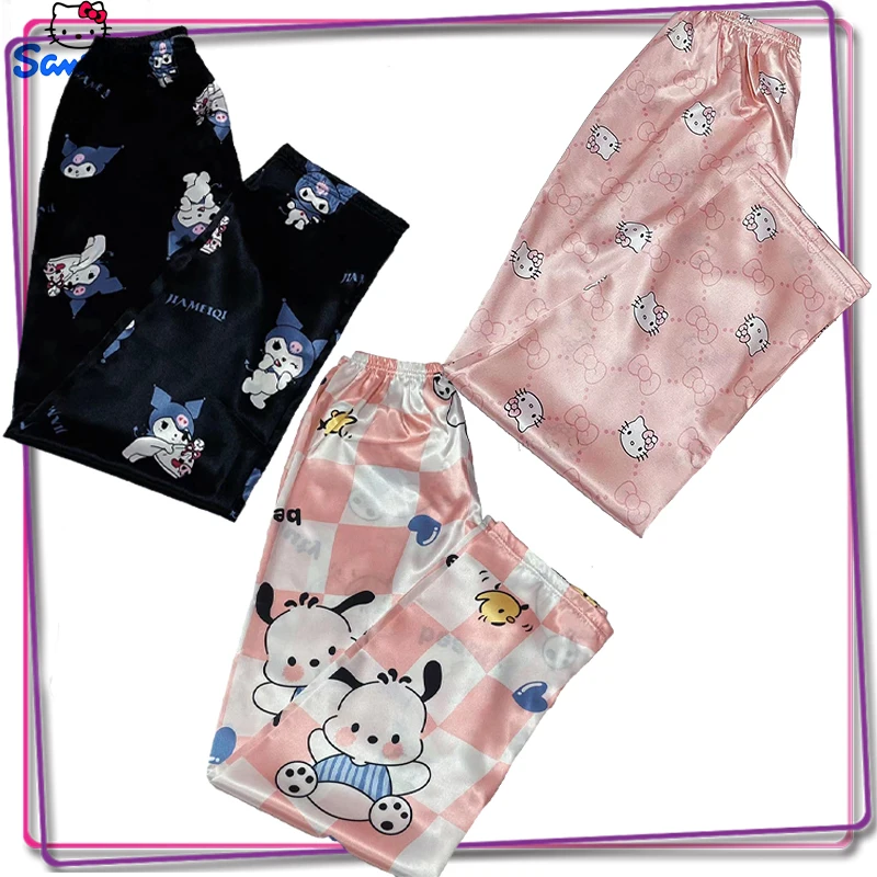 2023 New Sanrio Hello Kitty Kuromi Cinnamoroll Cartoon Pants Y2K Women's Home Ice Silk Pants Sleepwear Loose Casual Pants Gift
2023 New Sanrio Hello Kitty Kuromi Cinnamoroll Cartoon Pants Y2K Women's Home Ice Silk Pants Sleepwear Loose Casual Pants Gift