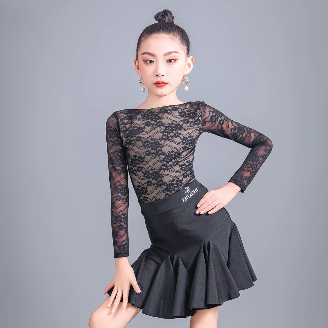 2023 New Latin Dance Costumes For Girls Black Lace Tops Skirts Suit Chacha Rumba Tango Dress Latin Practice Clothing DQS14668
2023 New Latin Dance Costumes For Girls Black Lace Tops Skirts Suit Chacha Rumba Tango Dress Latin Practice Clothing DQS14668
