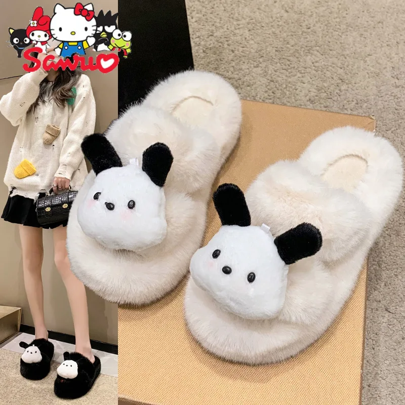 Sanrio Kuromi Hello Kitty Melody Cinnamoroll Pochacco Fur Slippers Women's Fall/Winter Girls Style Flat-Size Plush Slippers
Sanrio Kuromi Hello Kitty Melody Cinnamoroll Pochacco Fur Slippers Women's Fall/Winter Girls Style Flat-Size Plush Slippers