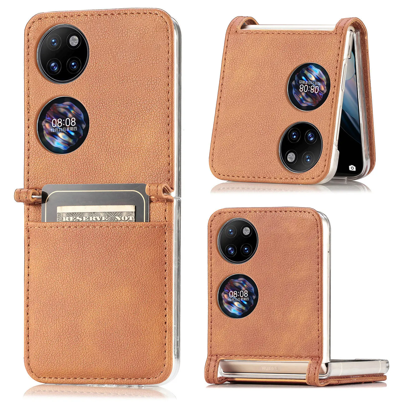 Suitable For Huawei P50 Pocket Phone Case Full-covered Card Huawei Litchi Pattern Solid Color Drop-resistant Protective Case
Suitable For Huawei P50 Pocket Phone Case Full-covered Card Huawei Litchi Pattern Solid Color Drop-resistant Protective Case