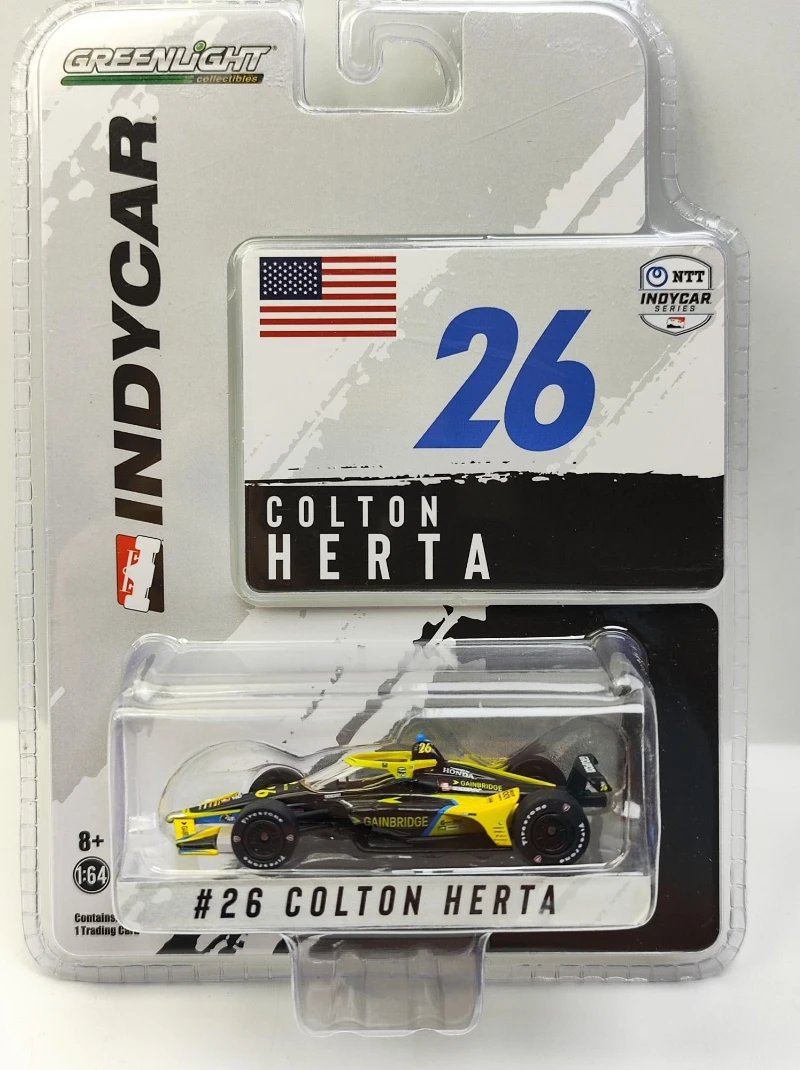 

1:64 2021 NTT IndyCar #26 Colton Herta High Simulation Diecast Car Metal Alloy Model Car kids toys collection gifts W118