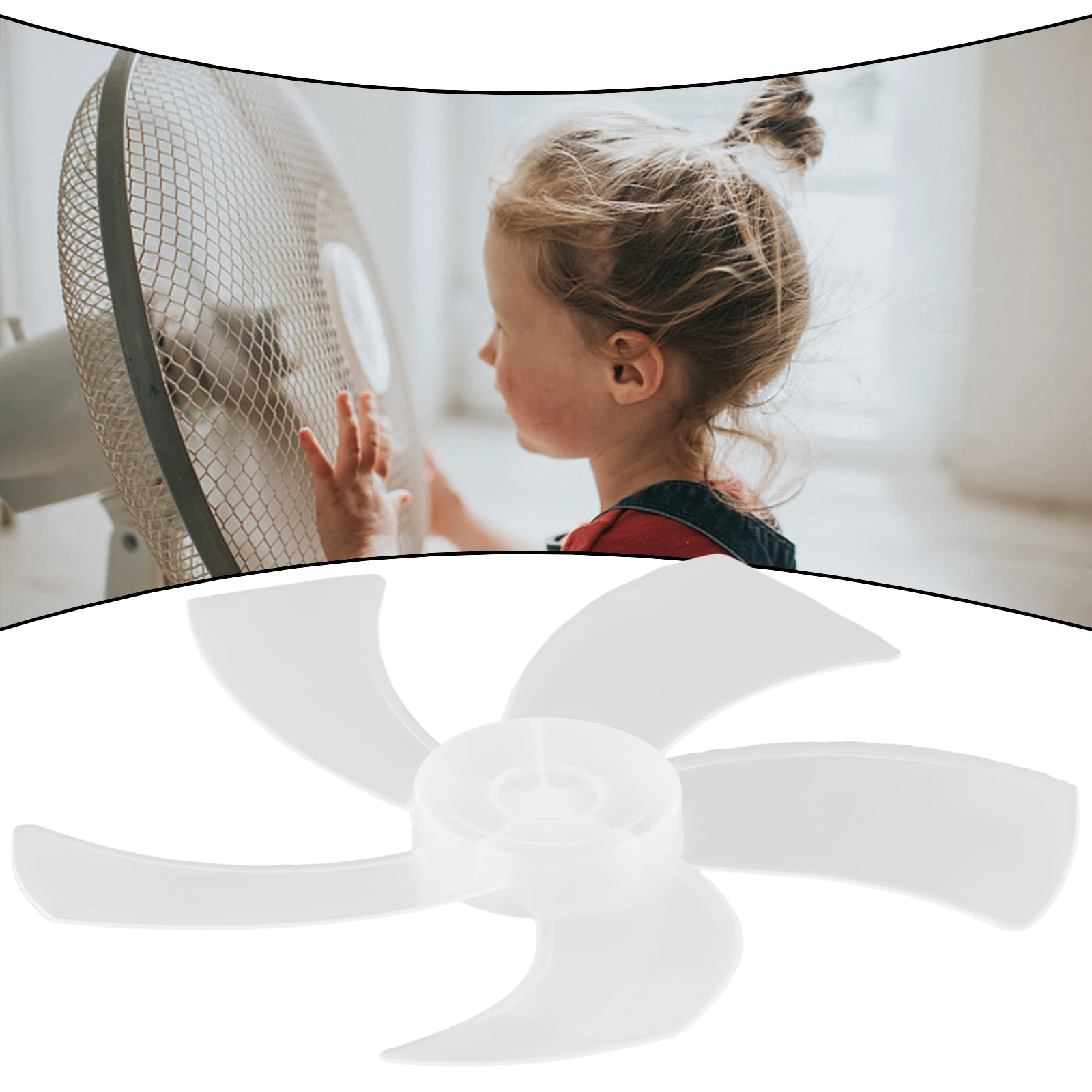 16-inch Plastic Five-blade Mini Fan Blades With Nut Cover Base, Suitable For Vertical Floor-standing Wall Fans And Table Fans
16-inch Plastic Five-blade Mini Fan Blades With Nut Cover Base, Suitable For Vertical Floor-standing Wall Fans And Table Fans