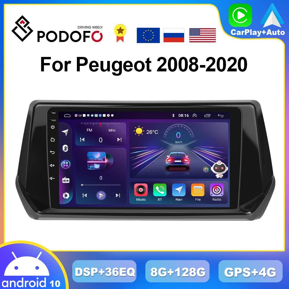 Автомагнитола Podofo 4G для Peugeot 2008 2020, мультимедийный плеер, 2din, GPS, стерео, HiFi, Авторадио, головное устройство 8G + 128G RDS DSP BT
Автомагнитола Podofo 4G для Peugeot 2008 2020, мультимедийный плеер, 2din, GPS, стерео, HiFi, Авторадио, головное устройство 8G + 128G RDS DSP BT