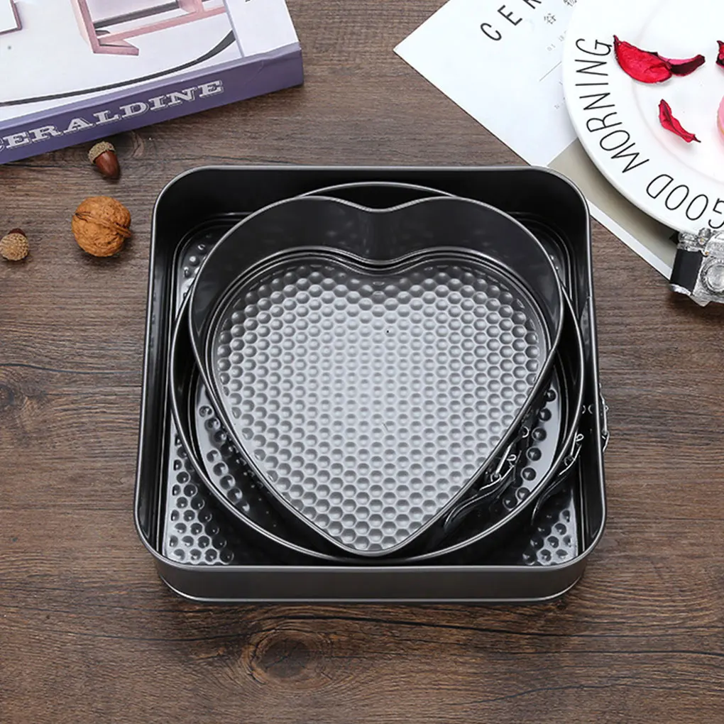 3pack/lot Easy-to-Clean Cake Bake Mould Set With Removable Bottom And Large Capacity Easy To Clean Silver Grey
3pack/lot Easy-to-Clean Cake Bake Mould Set With Removable Bottom And Large Capacity Easy To Clean Silver Grey