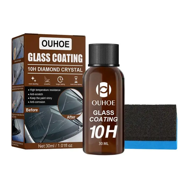 

10H Car Glass Coating Ceramic Coating Liquid Anti-scratch Hydrophobic Car Polish Kit High Protection Car Shield Coating