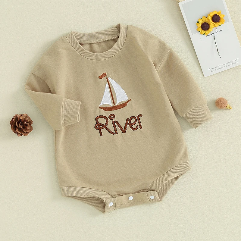 Toddler Baby Sweatshirt Rompers Letter Boat Print Long Sleeve Jumpsuit for Newborn Infant Cute Clothes
Toddler Baby Sweatshirt Rompers Letter Boat Print Long Sleeve Jumpsuit for Newborn Infant Cute Clothes