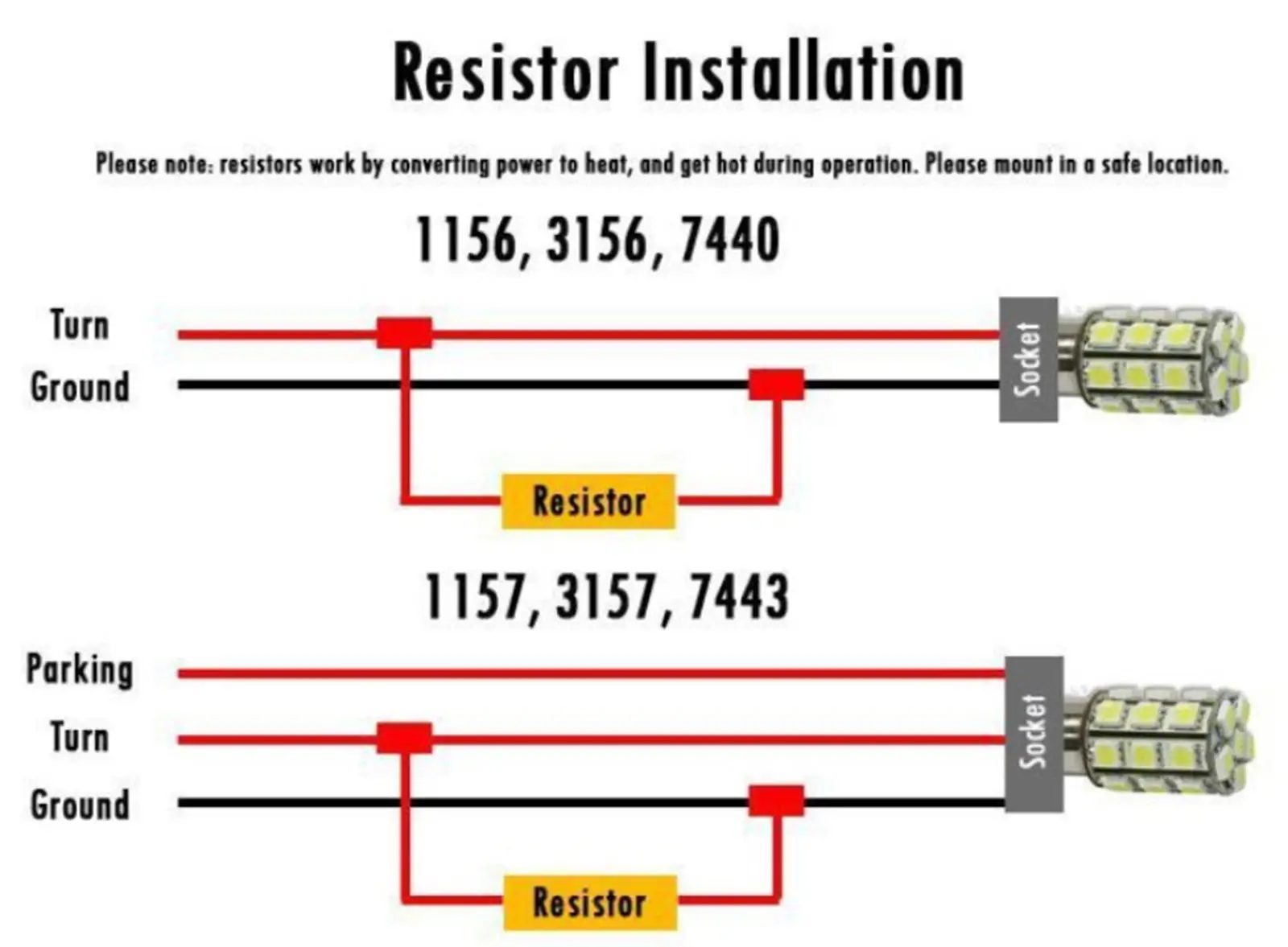 

10pcs PRO 50W 6 Ohm LED Lamp Decoder Brake Light Fault Canceller Resistor Decoder 50*15mm/1.97*0.59 Inches Car Accessory