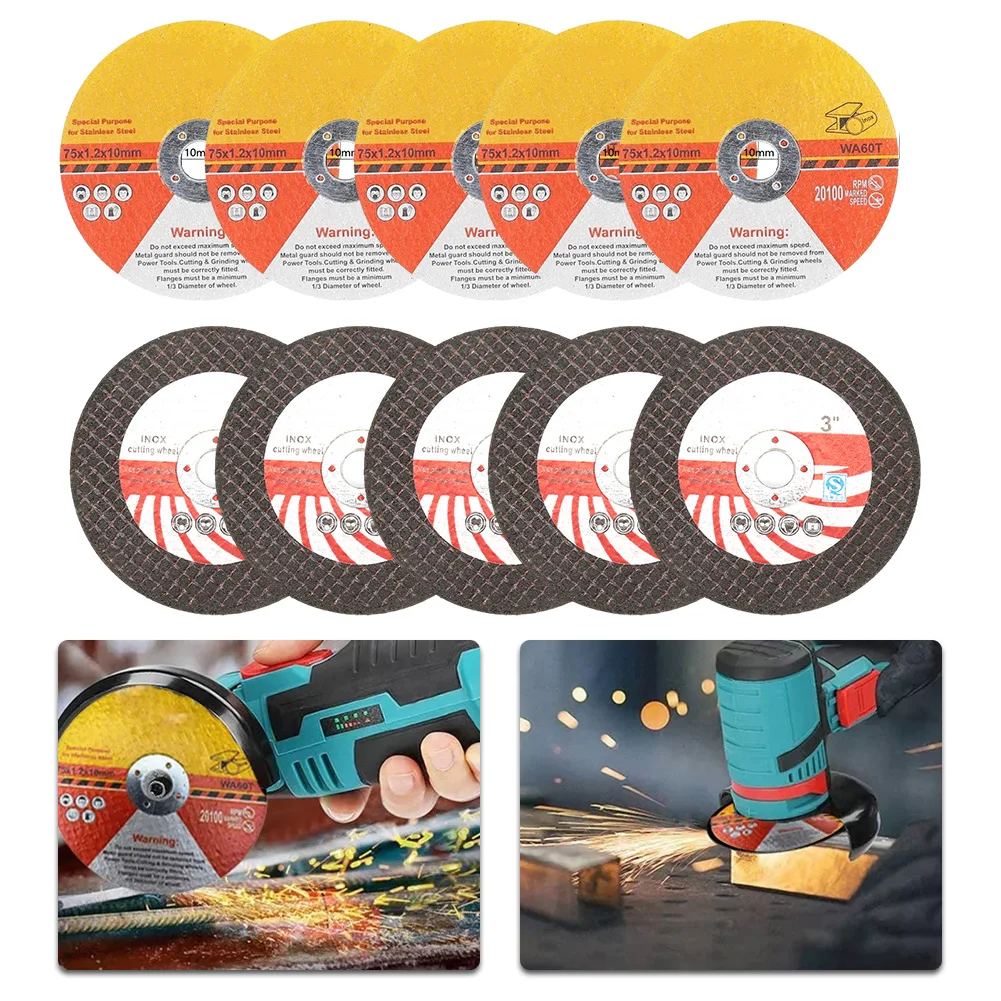 10pc 75mm Circular Resin Saw Blade Grinding Wheel Cutting Disc For Angle Grinder Wine Bottles Grinding Cutting Grinding Disc
10pc 75mm Circular Resin Saw Blade Grinding Wheel Cutting Disc For Angle Grinder Wine Bottles Grinding Cutting Grinding Disc