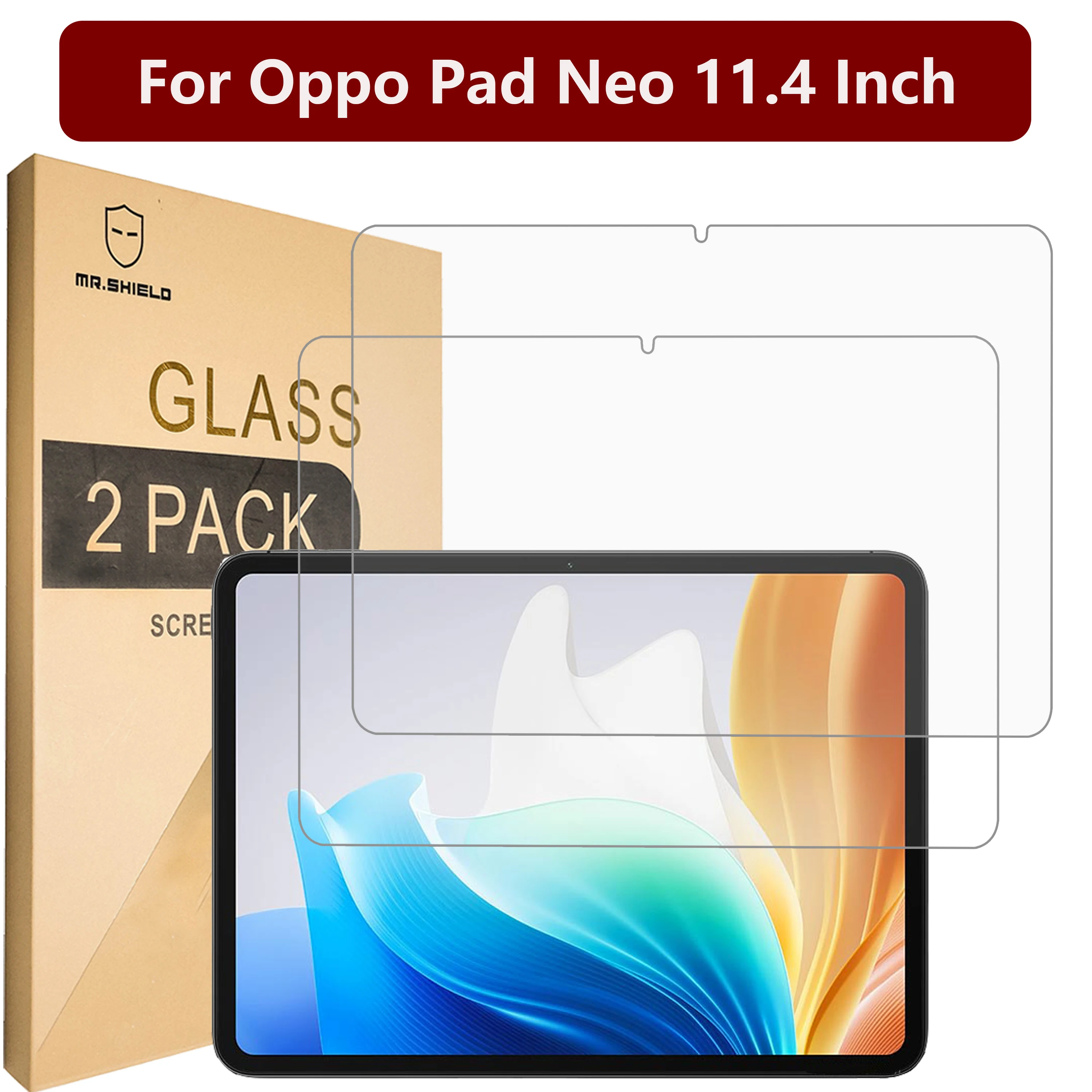 

Mr. Защитный экран совместим с Oppo Pad Neo 11.4 Inch [закаленное стекло] [2 шт. в упаковке] [Японское стекло с твердостью 9H]