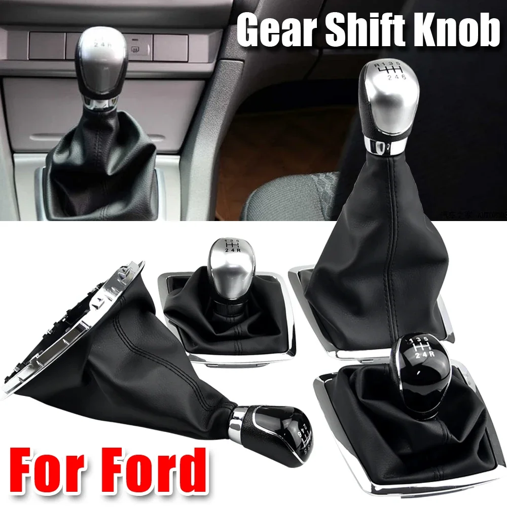 

Gear Shift Knob With Dustproof Cover Drive Head Stick Shifter Handle For Ford Focus 2 MK2 FL C-MAX 2006-2011 MK3 MK4 MK7 Galaxy