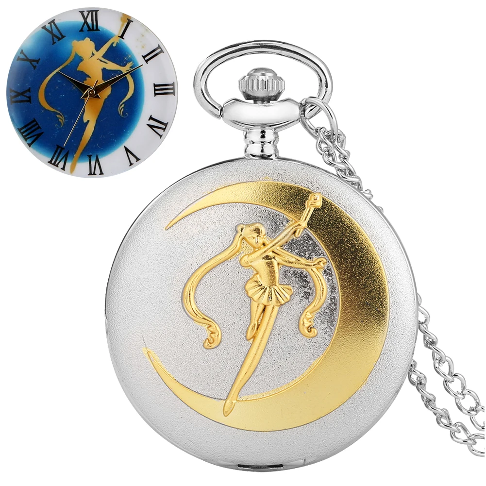 Hot Japanese Anime Rhinestone Cartoon Anime Stars Moon Quartz Pocket Watch Fashion Stars Women Girl Necklace Pendant Chain Gifts
Hot Japanese Anime Rhinestone Cartoon Anime Stars Moon Quartz Pocket Watch Fashion Stars Women Girl Necklace Pendant Chain Gifts