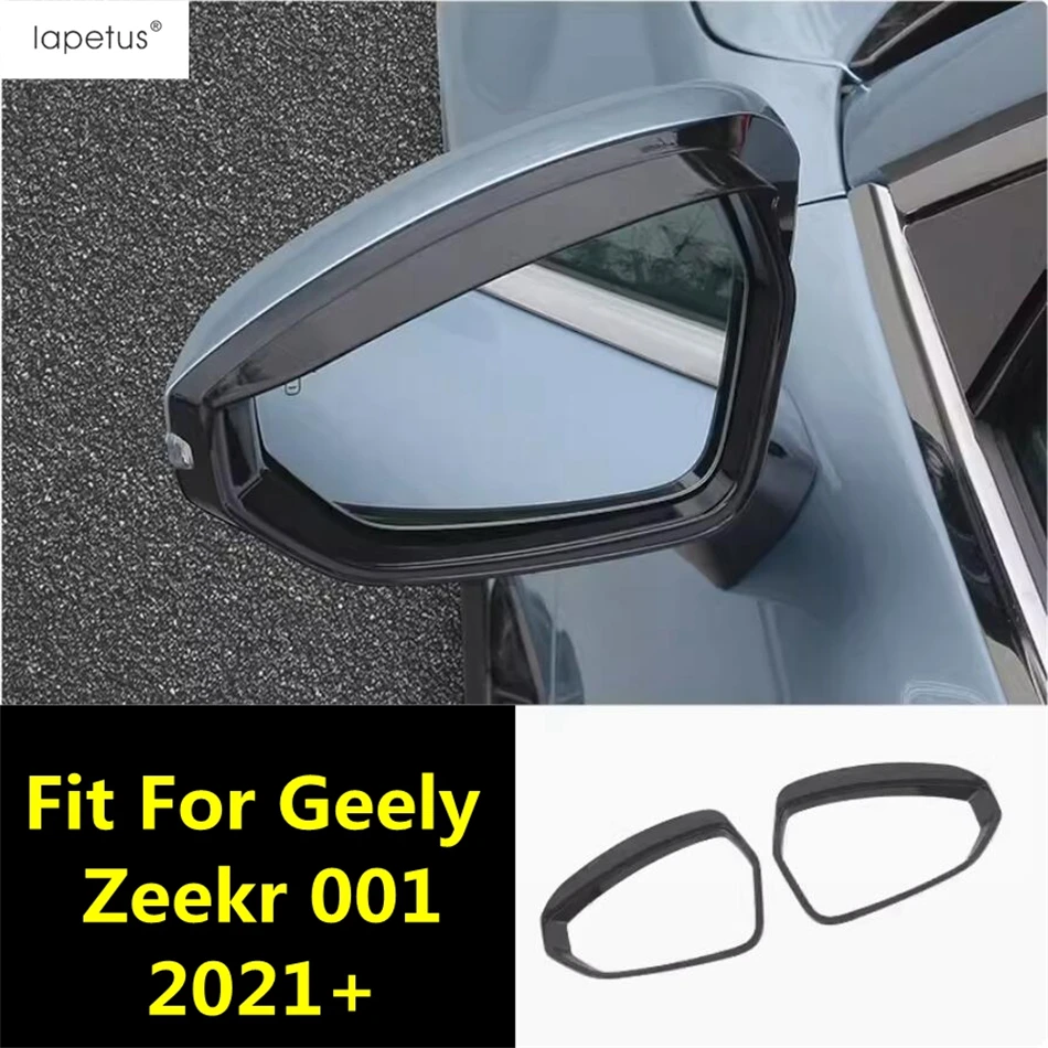 

Car Rearview Mirror Block Rain Eyebrow Frame Cover Trim For Geely Zeekr 001 2021 -2023 Black / Carbon Fiber / Chrome Accessories