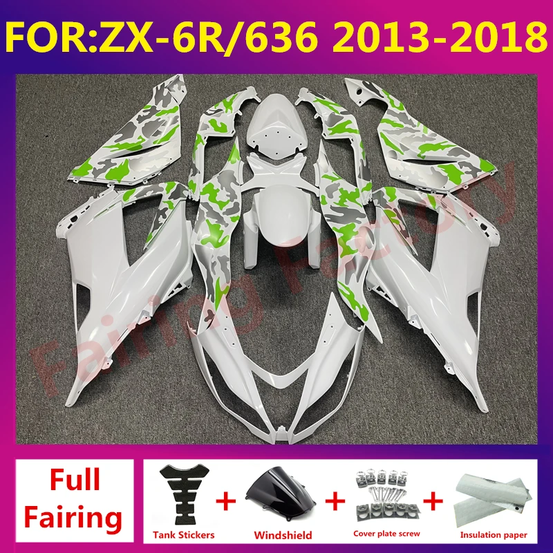 For kawasaki ZX6R 636 ZX-6R 2013 2014 2015 2016 2017 2018 New ABS Motorcycle Fairing kit Fit fairings bodywork set green white
For kawasaki ZX6R 636 ZX-6R 2013 2014 2015 2016 2017 2018 New ABS Motorcycle Fairing kit Fit fairings bodywork set green white