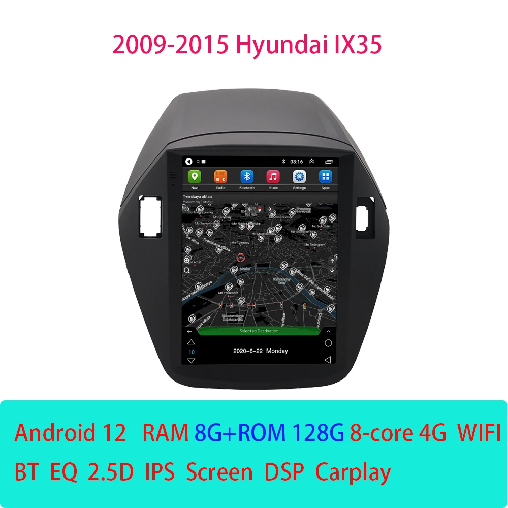 Автомагнитола Tesla вертикальная для Hyundai IX35 2009-2015, мультимедийная, Android 12, 4G, Carplay, GPS, стерео
Автомагнитола Tesla вертикальная для Hyundai IX35 2009-2015, мультимедийная, Android 12, 4G, Carplay, GPS, стерео