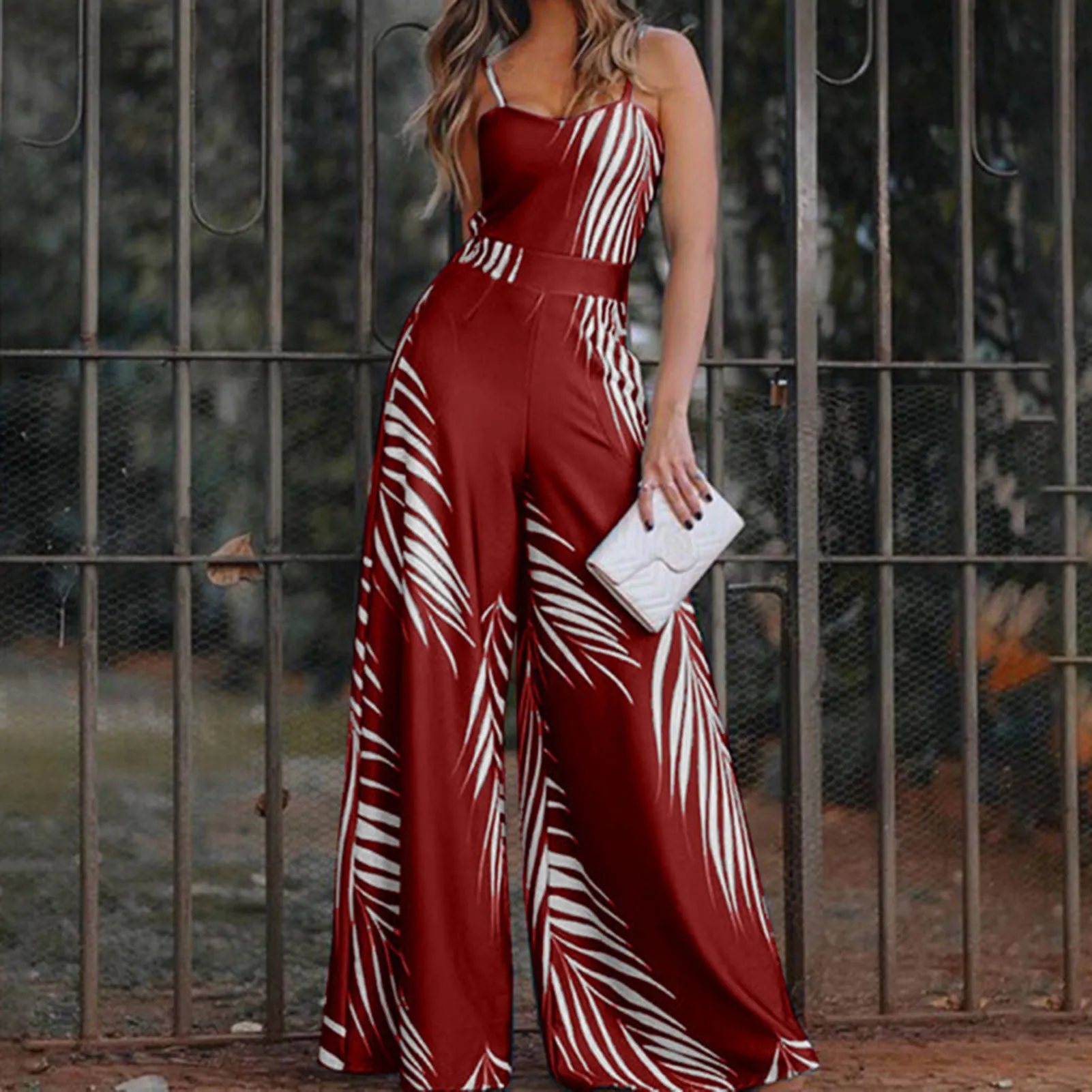 Overalls For Women Rompers Jumpsuit Wide Leg Pant V Neck Breathable Leaves Print Strap Jumpsuit Streetwear
Overalls For Women Rompers Jumpsuit Wide Leg Pant V Neck Breathable Leaves Print Strap Jumpsuit Streetwear
