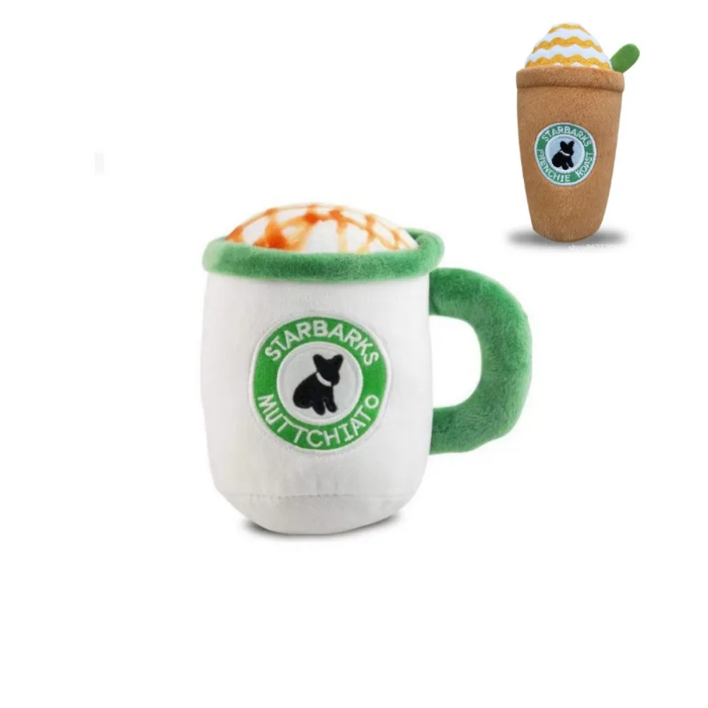 

Starbarks Coffee Collection | Unique Squeaky Parody Plush Dog Muttchiato