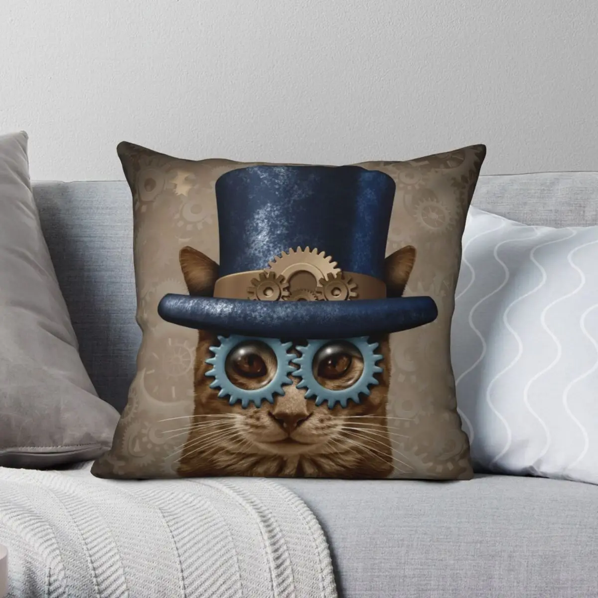 Steam Punk Vintage Cat Pillowcase Polyester Linen Velvet Creative Zip Decor Throw Pillow Case Sofa Seater Cushion Cover 45x45
Steam Punk Vintage Cat Pillowcase Polyester Linen Velvet Creative Zip Decor Throw Pillow Case Sofa Seater Cushion Cover 45x45