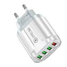 48W USB Charger Fast Charge QC 3.0 Wall Charging For iPhone 12 11 Samsung Huawei Iphone Mobile 4 Ports EU US Plug Adapter Travel
48W USB Charger Fast Charge QC 3.0 Wall Charging For iPhone 12 11 Samsung Huawei Iphone Mobile 4 Ports EU US Plug Adapter Travel