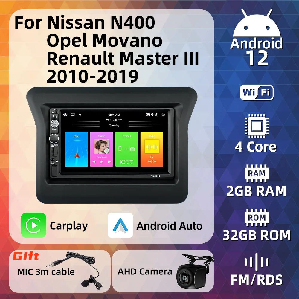 2 Din Android стерео для Nissan N400 Opel Movano Renault Master III 3 2010 - 2019 7 "Автомагнитола мультимедийный плеер GPS Авторадио
2 Din Android стерео для Nissan N400 Opel Movano Renault Master III 3 2010 - 2019 7 "Автомагнитола мультимедийный плеер GPS Авторадио