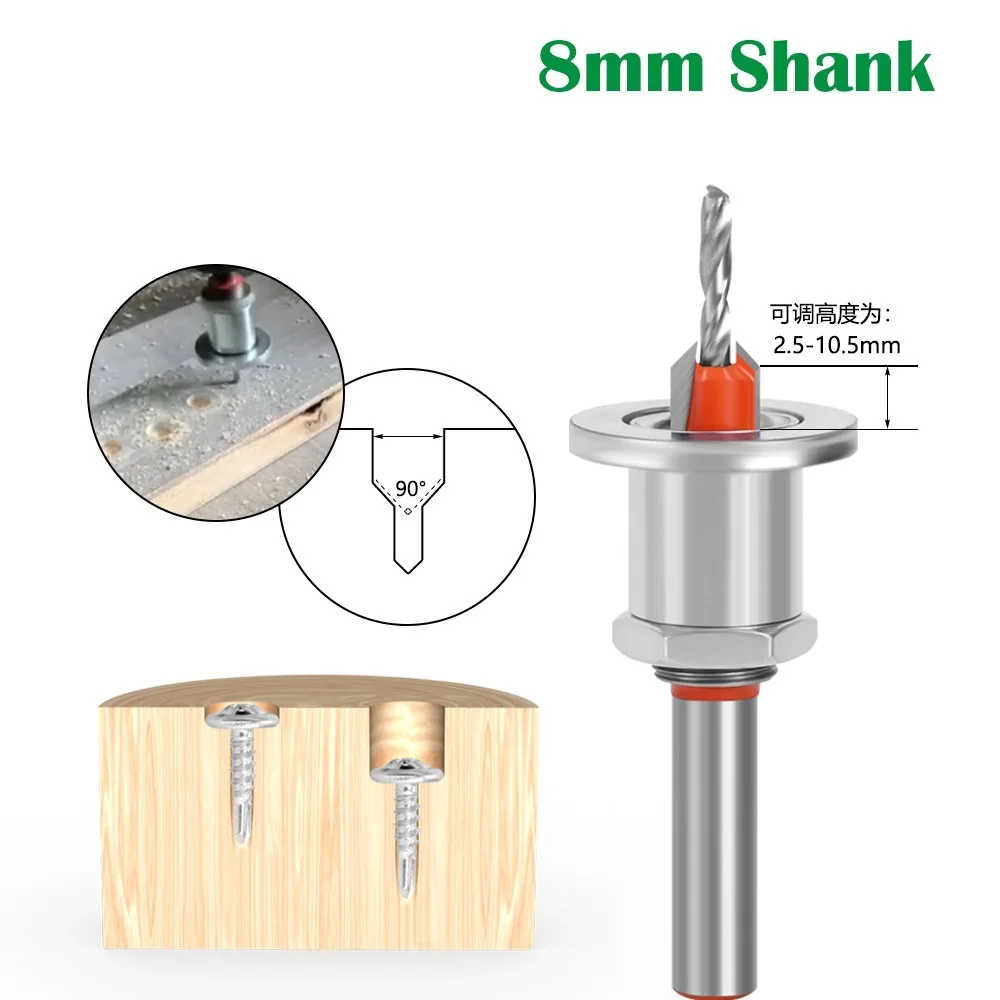 1pc 8mm Shank HSS Countersink Woodworking Router Bit set Milling Cutter Screw Extractor Remon Demolition
1pc 8mm Shank HSS Countersink Woodworking Router Bit set Milling Cutter Screw Extractor Remon Demolition