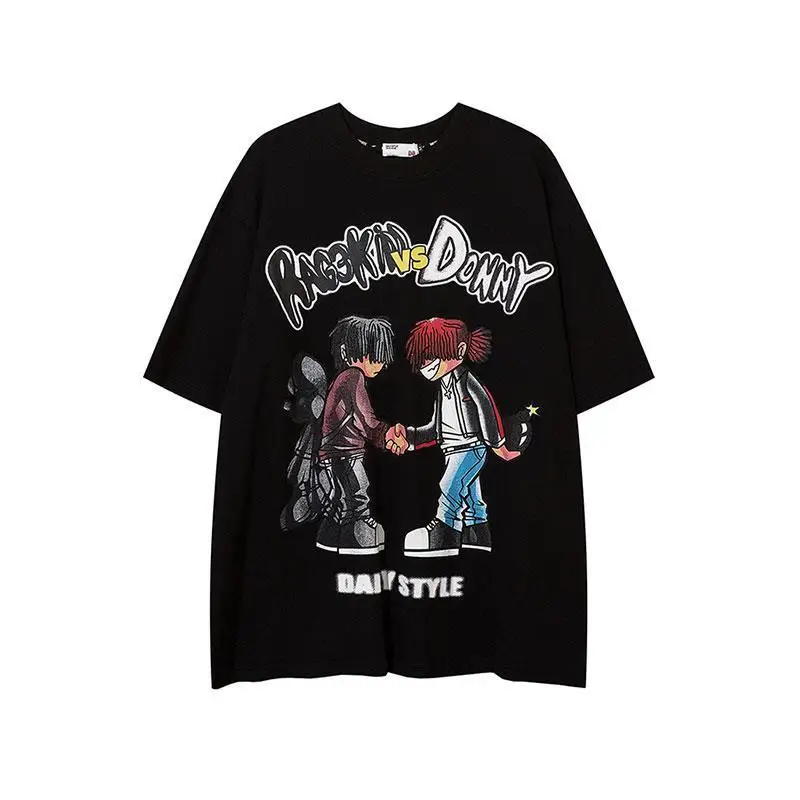 Summer american retro hip hop cartoon printed T shirt Fashion Men and Women y2k Street Personality Simplicity Oversized T shirt
Summer american retro hip hop cartoon printed T shirt Fashion Men and Women y2k Street Personality Simplicity Oversized T shirt
