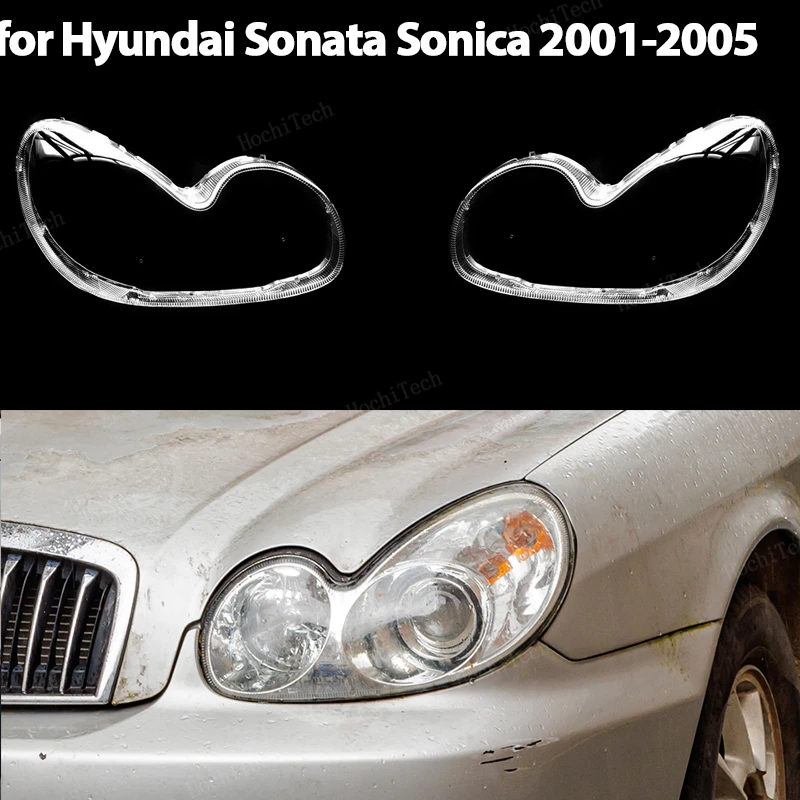 

Auto Front Headlight Cover Transparent Glass Headlamps Lampshade Lamp Shell Masks For Hyundai Sonata Sonica EF-B facelift 01-05