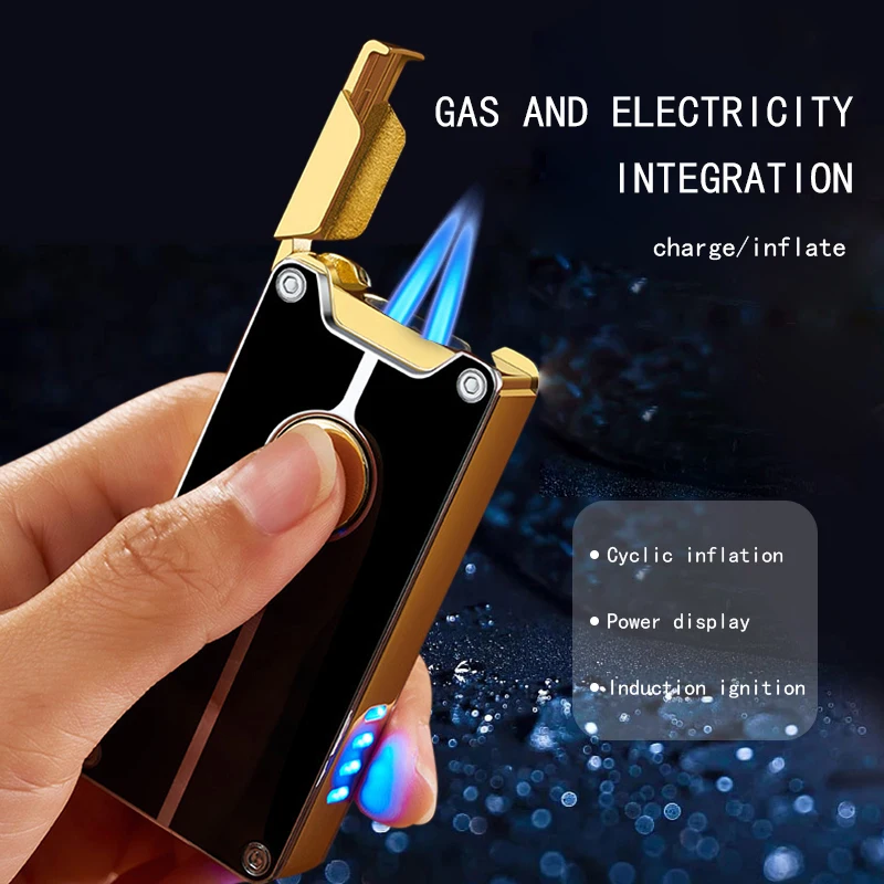 New Windproof Metal USB Double Jet Gas Lighter Torch Turbo Lighter Butane Refill Chargeable Electric Pipe Cigar Lighter Gadgets
New Windproof Metal USB Double Jet Gas Lighter Torch Turbo Lighter Butane Refill Chargeable Electric Pipe Cigar Lighter Gadgets