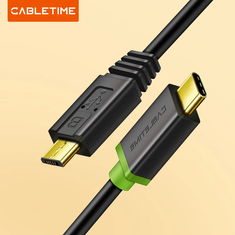 CABLETIME USB Type C to USB2.0 Micro Cable M/M for Camera Type C 3.1 to Micro B Date Fast Charging for New Apple Mac Book C003
CABLETIME USB Type C to USB2.0 Micro Cable M/M for Camera Type C 3.1 to Micro B Date Fast Charging for New Apple Mac Book C003