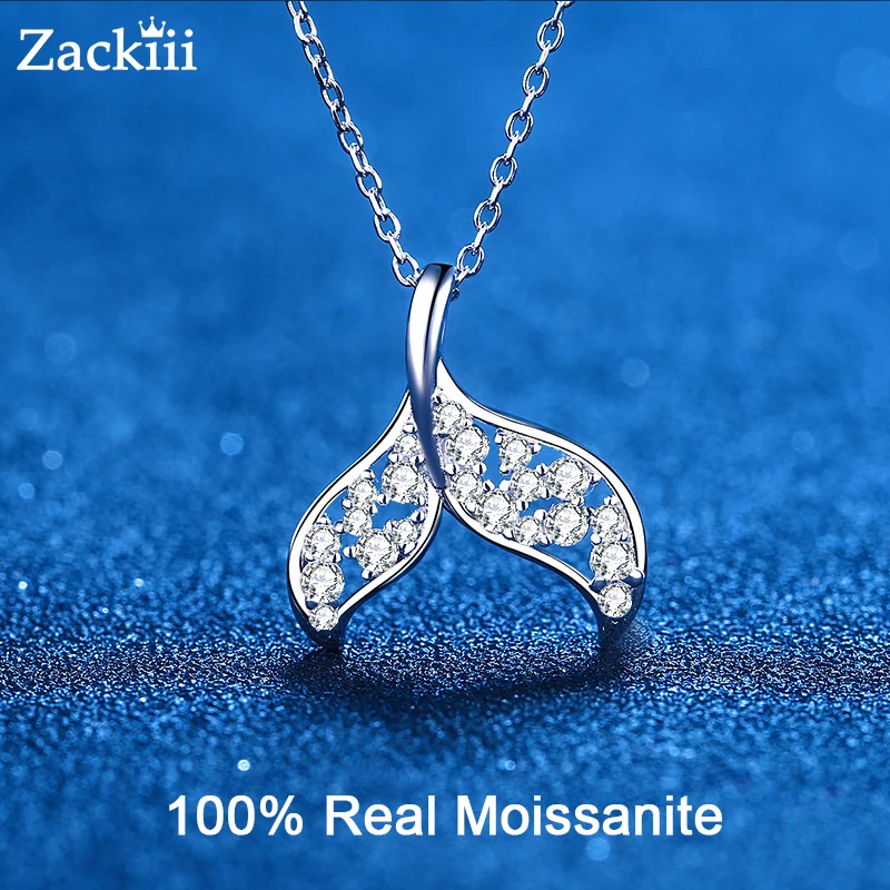 925 Sterling Silver Mermaid Tails Pendant Necklace 0.39CT Pass Diamond Test Moissanite Good Luck Necklace Gift for Girls Women
925 Sterling Silver Mermaid Tails Pendant Necklace 0.39CT Pass Diamond Test Moissanite Good Luck Necklace Gift for Girls Women