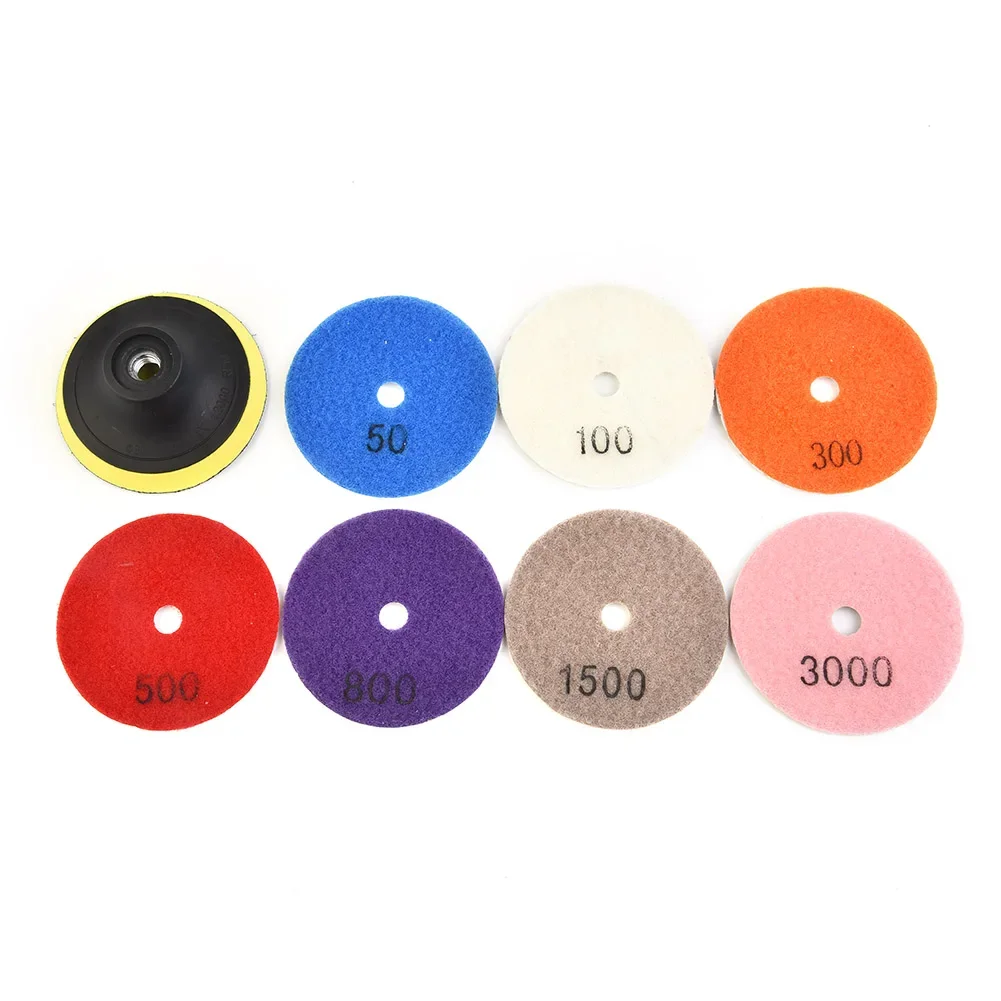 Colorful Diamond Polishing Pads 3 Inch/4 Inch Wet Polishing Grit For Granite Marble Power Tool Accessories
Colorful Diamond Polishing Pads 3 Inch/4 Inch Wet Polishing Grit For Granite Marble Power Tool Accessories
