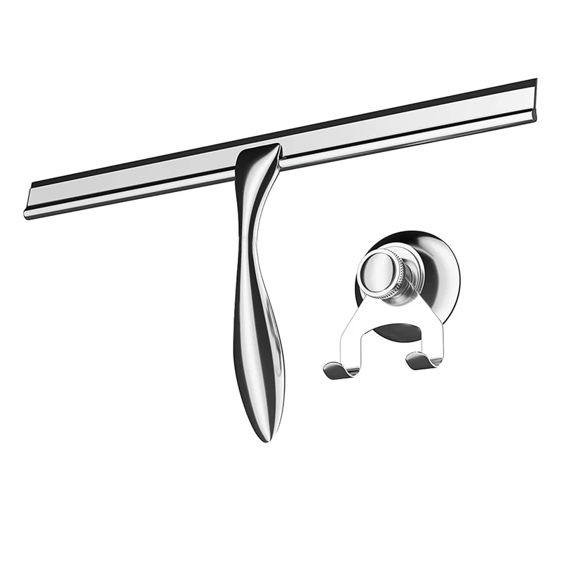 3X Extra Wide 30.5 Cm Shower Squeegee Stainless Steel With Silicone Lip - Shower Squeegee With Suction Cup Holder
3X Extra Wide 30.5 Cm Shower Squeegee Stainless Steel With Silicone Lip - Shower Squeegee With Suction Cup Holder