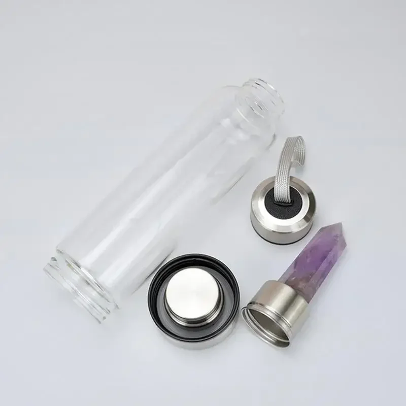 

Diamond Colors Wand Water Crystal Obelisk Home Stone Elixir Point Quartz Natural Gem Bottle Healing