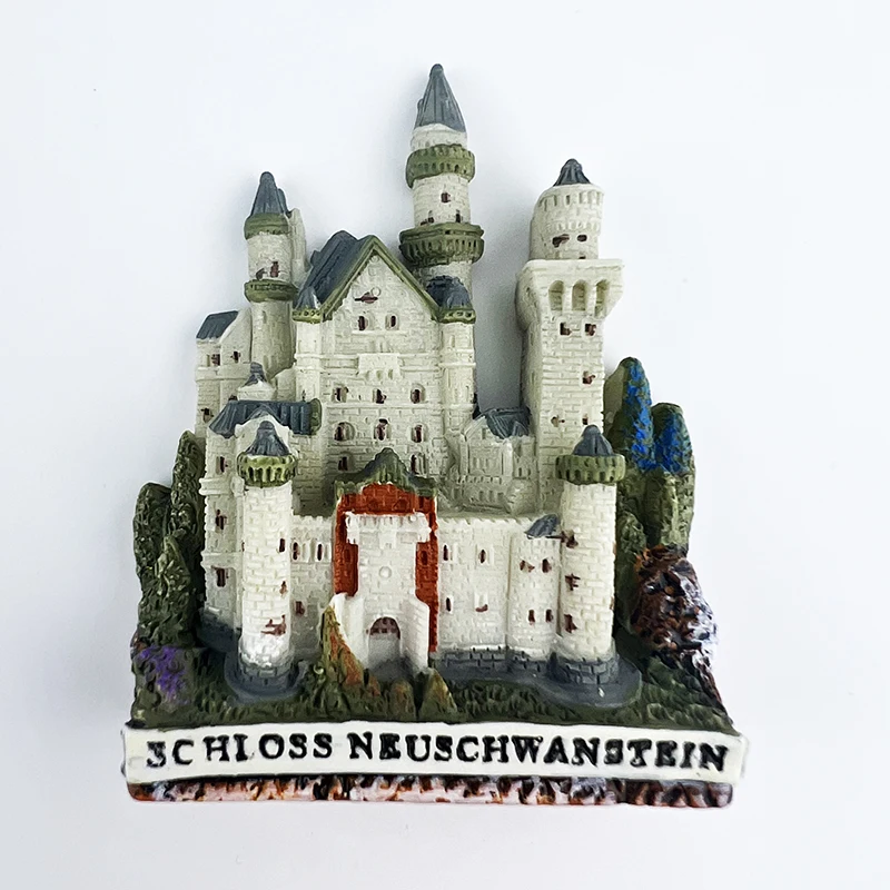 

Handmade Painted Neuschwanburg, Bavaria, Germany 3D Fridge Magnets Tourism Souvenirs Refrigerator Magnetic Stickers Gift