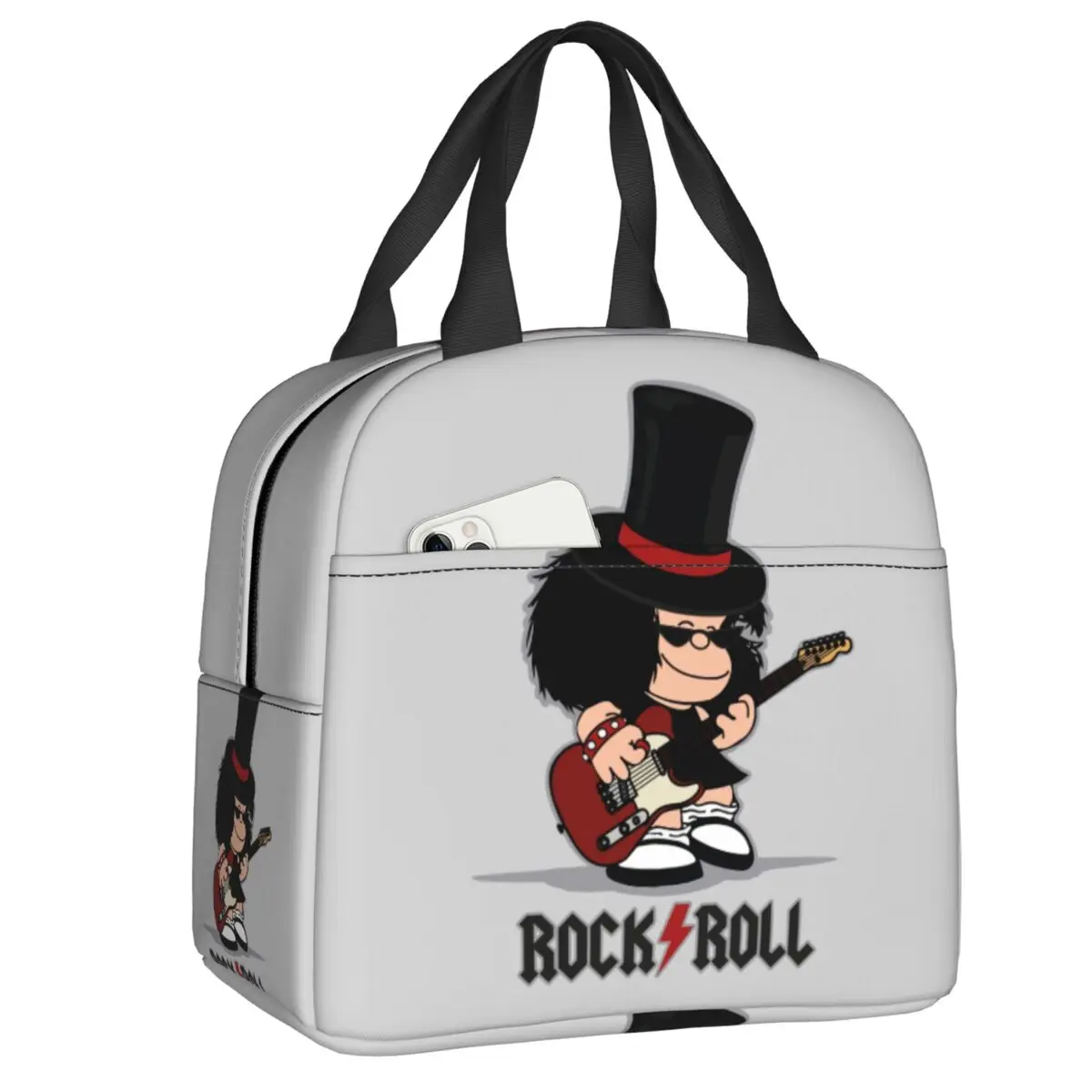 Comic Mafalda Rock Guitar Thermal Insulated Lunch Bags Women Cartoon Quino Lunch Container for Kids School Children Food Box
Comic Mafalda Rock Guitar Thermal Insulated Lunch Bags Women Cartoon Quino Lunch Container for Kids School Children Food Box