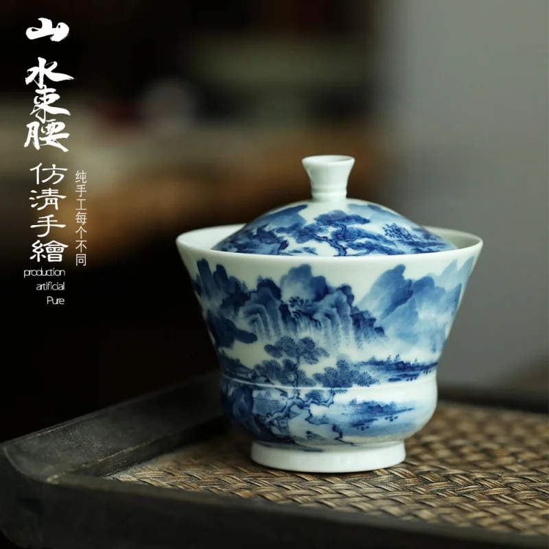 Heavy Industry Landscape Tea Ware Jingdezhen Hand Painted Fake Antique Blue and White Hand Drawn Blank Anti-Scald Tea Brewing Bo
Heavy Industry Landscape Tea Ware Jingdezhen Hand Painted Fake Antique Blue and White Hand Drawn Blank Anti-Scald Tea Brewing Bo