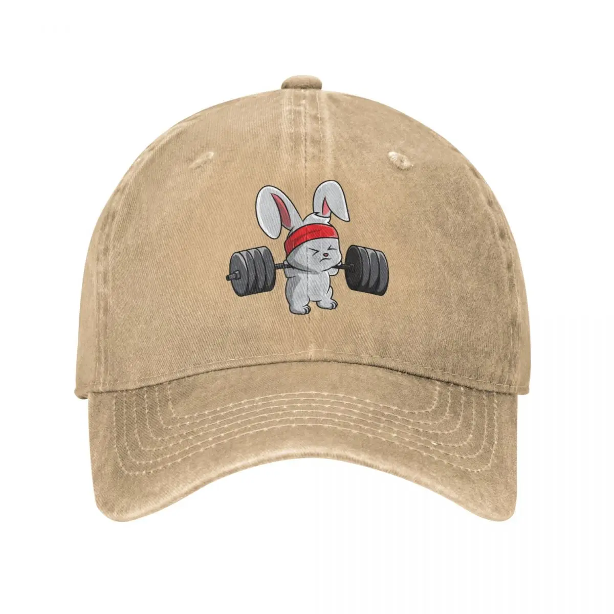 

Bunny Fitness Gym Workout Men Women Baseball Cap Distressed Denim Washed Hats Cap Fashion All Seasons Travel Snapback Hat