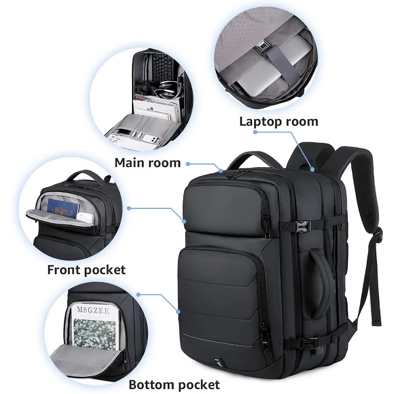40L Men's Travel USB Backpack Suitable for 17 Inch Laptop Ladies Waterproof Aviation Approved Multifunctional Business Backpack
40L Men's Travel USB Backpack Suitable for 17 Inch Laptop Ladies Waterproof Aviation Approved Multifunctional Business Backpack