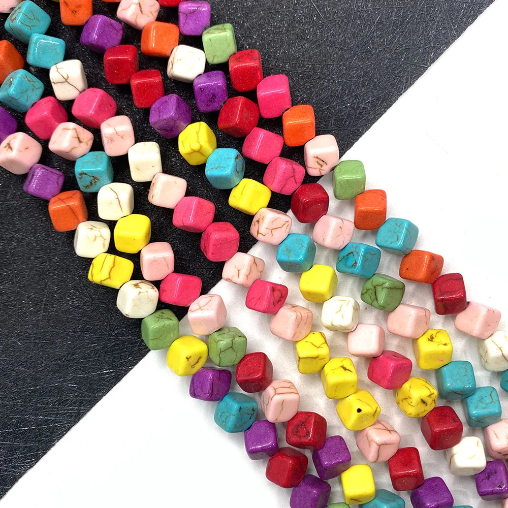 Natural Stone Square Diagonal Turquoise Beads 6-10mm Diagonal Hole Colorful Pine Beads Charm DIY Necklace Bracelet Accessories
Natural Stone Square Diagonal Turquoise Beads 6-10mm Diagonal Hole Colorful Pine Beads Charm DIY Necklace Bracelet Accessories