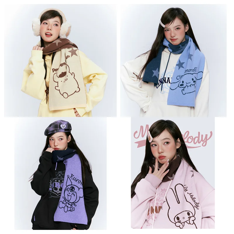 Cartoon Sanrioed My Melody Cinnamoroll Kuromi Cute Knitted Scarf Kawaii Autumn Winter Keep Warm Sweet Scarf Girl Birthday Gift
Cartoon Sanrioed My Melody Cinnamoroll Kuromi Cute Knitted Scarf Kawaii Autumn Winter Keep Warm Sweet Scarf Girl Birthday Gift