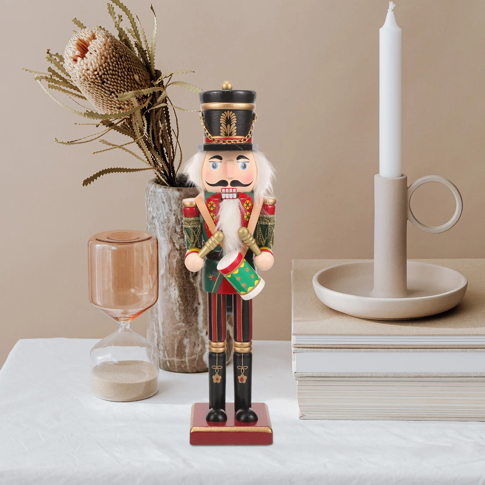 

Christmas Nutcracker Traditional Wooden Pink Nutcracker Ornament Holiday Nutcracker Soldier Figure Christmas Advent Nutcrackers