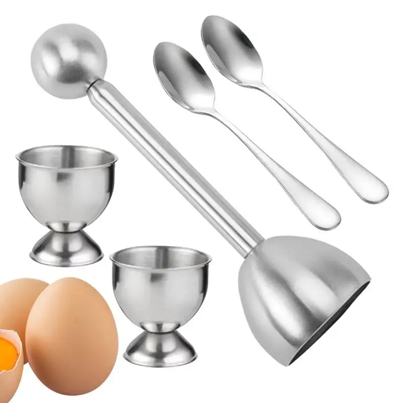 Egg Cracker Egg Opener Simple Eggshell Opening Hand Tools Soft Boiled Egg Holder Stainless Steel With Spoon Egg Cracker
Egg Cracker Egg Opener Simple Eggshell Opening Hand Tools Soft Boiled Egg Holder Stainless Steel With Spoon Egg Cracker