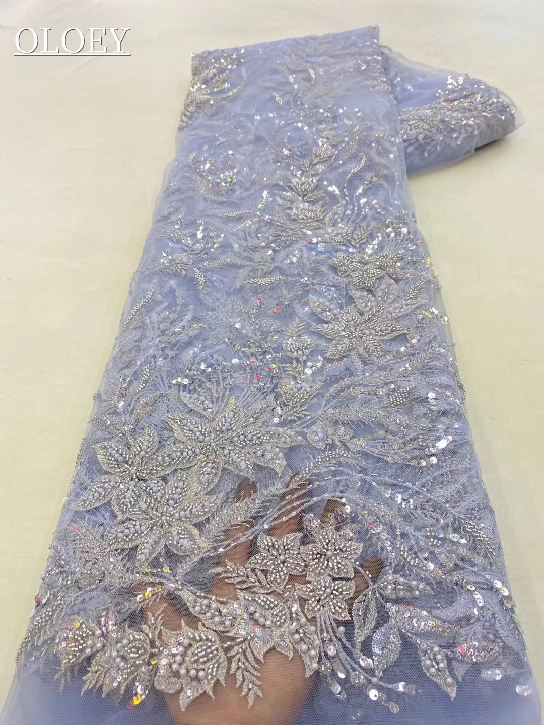 High-End Luxury French Embroidery Heavy Groom Lace Fabric African Nigerian With Sequin Fabric For Wedding Dress Party
High-End Luxury French Embroidery Heavy Groom Lace Fabric African Nigerian With Sequin Fabric For Wedding Dress Party