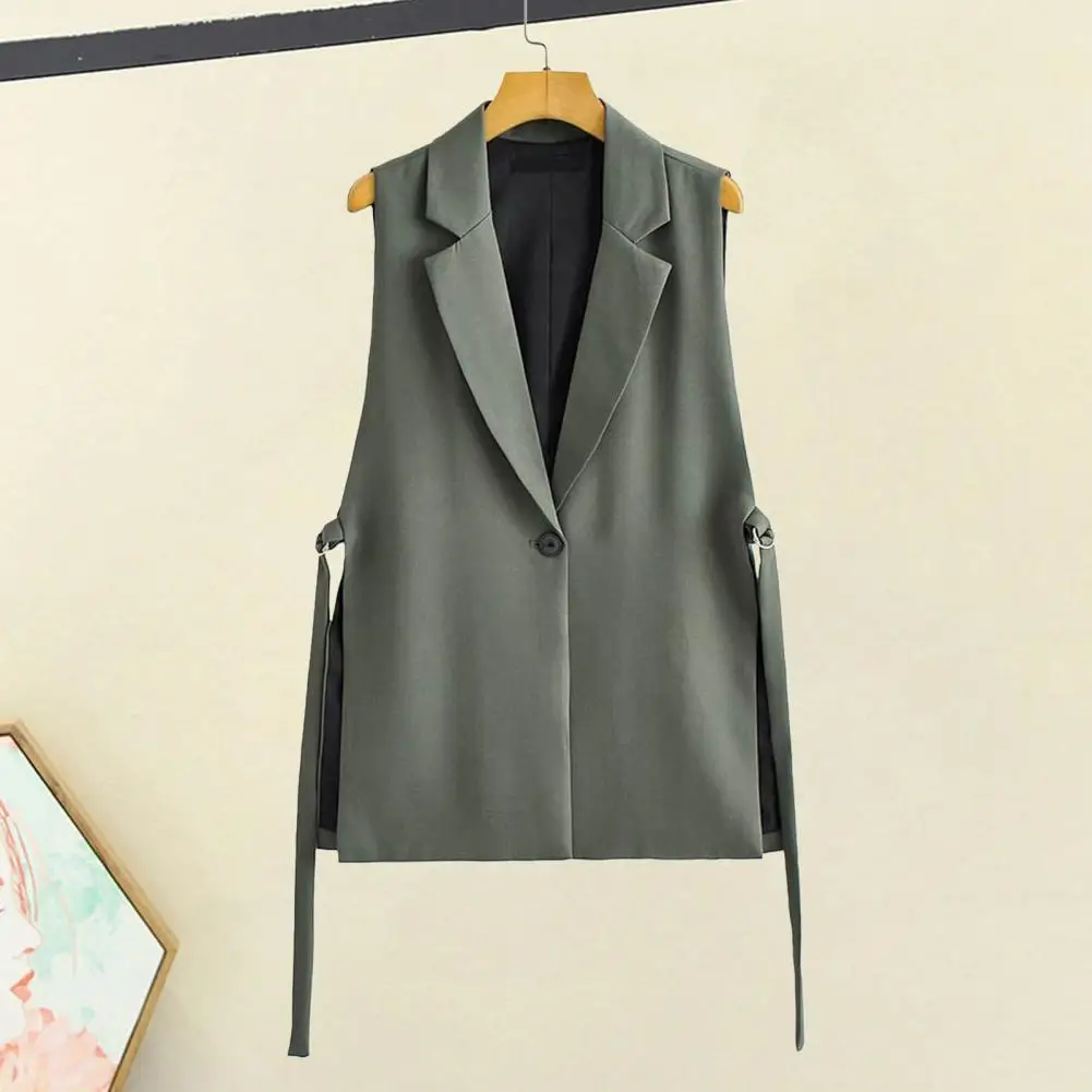Women Single Button Vest Turn-down Collar Women's Vest Coat With Single Button Solid Color Mid Length Formal Suit Waistcoat
Women Single Button Vest Turn-down Collar Women's Vest Coat With Single Button Solid Color Mid Length Formal Suit Waistcoat
