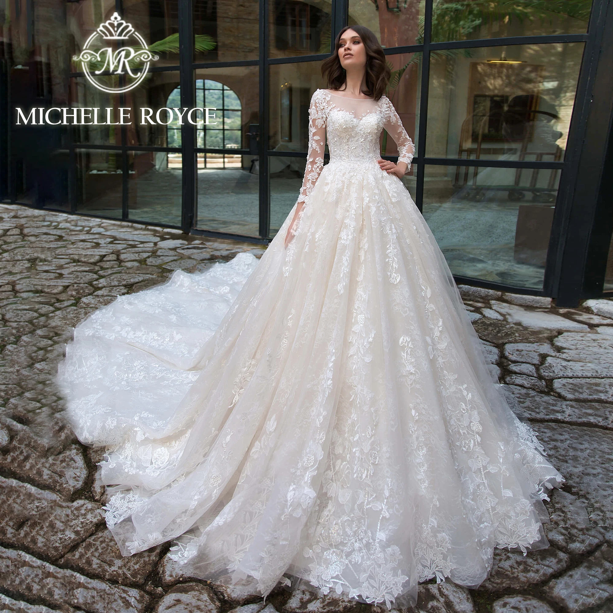 Michelle Royce Ball Gown Wedding Dress For Women 2024 Beading Appliques Lace Cathedral Long Sleeve Bride Dress Vestidos De Novia
Michelle Royce Ball Gown Wedding Dress For Women 2024 Beading Appliques Lace Cathedral Long Sleeve Bride Dress Vestidos De Novia