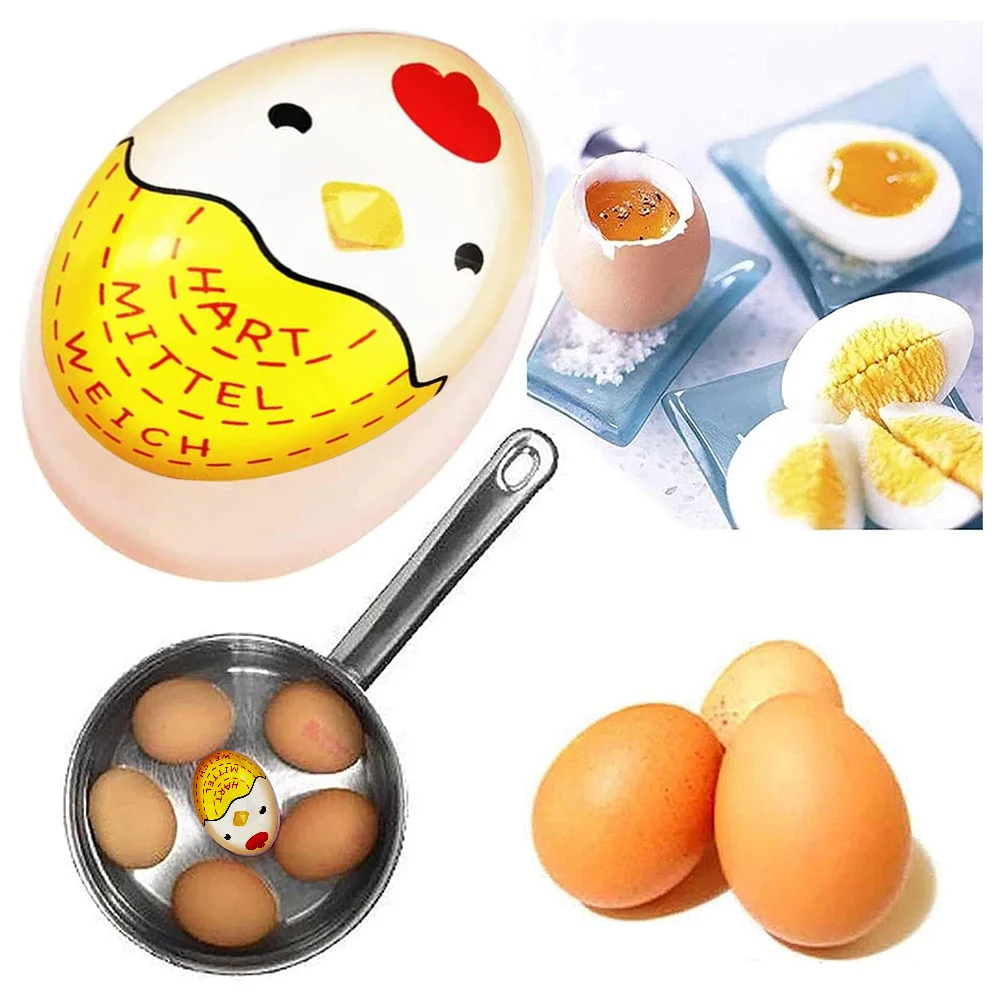 Cartoon Egg Timer Color Changing Indicators Soft & Hard Boil Eggs Thermometer Kitchen Gadget Tells When Eggs Are Readys A0KF
Cartoon Egg Timer Color Changing Indicators Soft & Hard Boil Eggs Thermometer Kitchen Gadget Tells When Eggs Are Readys A0KF