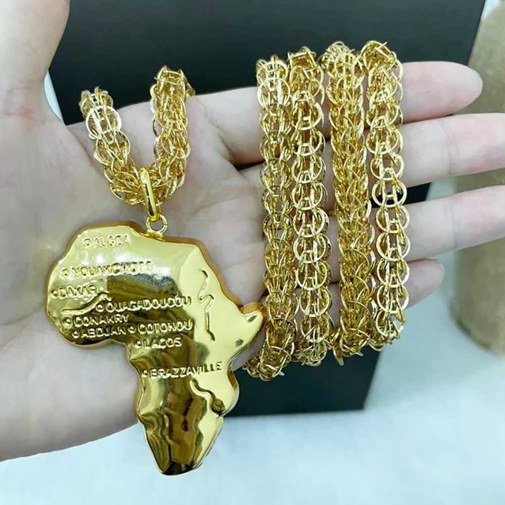 

18K Gold Color Pendant with 80cm Chain Jewelry for Women Map Crocodile Anchor Euro USD Cross Mermaid Pendant Jewelry Accessory