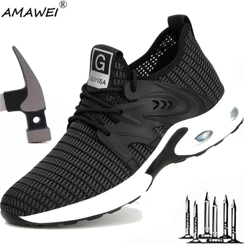 AMAWEI Summer Comfortable Work Non Slip Black Shoes For Men Safety Shoes Light Weight Portable Steel Toe Anti-Punctur Sneakers
AMAWEI Summer Comfortable Work Non Slip Black Shoes For Men Safety Shoes Light Weight Portable Steel Toe Anti-Punctur Sneakers