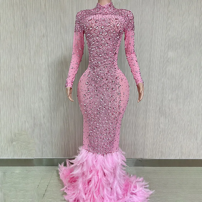 

Новое сексуальное блестящее розовое платье с бриллиантами для беременных вечерний наряд на день рождения